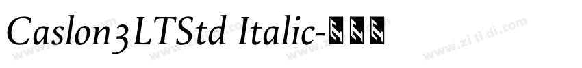 Caslon3LTStd Italic字体转换